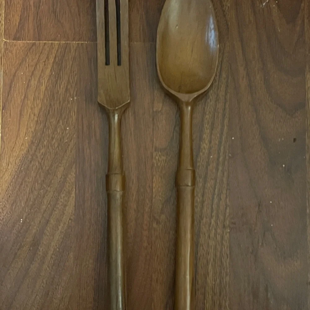 Wooden-like Fork and Spoon Set